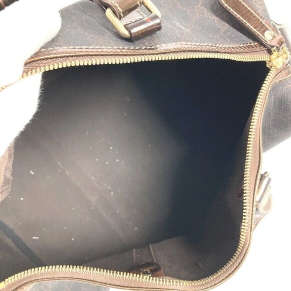 GUCCI GG Plus logo Bag Hand Bag PVC/Leather Brown - Picture 10 of 16